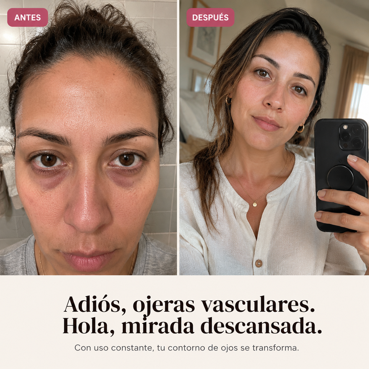 Miravelle™ — Sérum Eléctrico · Masajea, Hidrata y Borra Ojeras