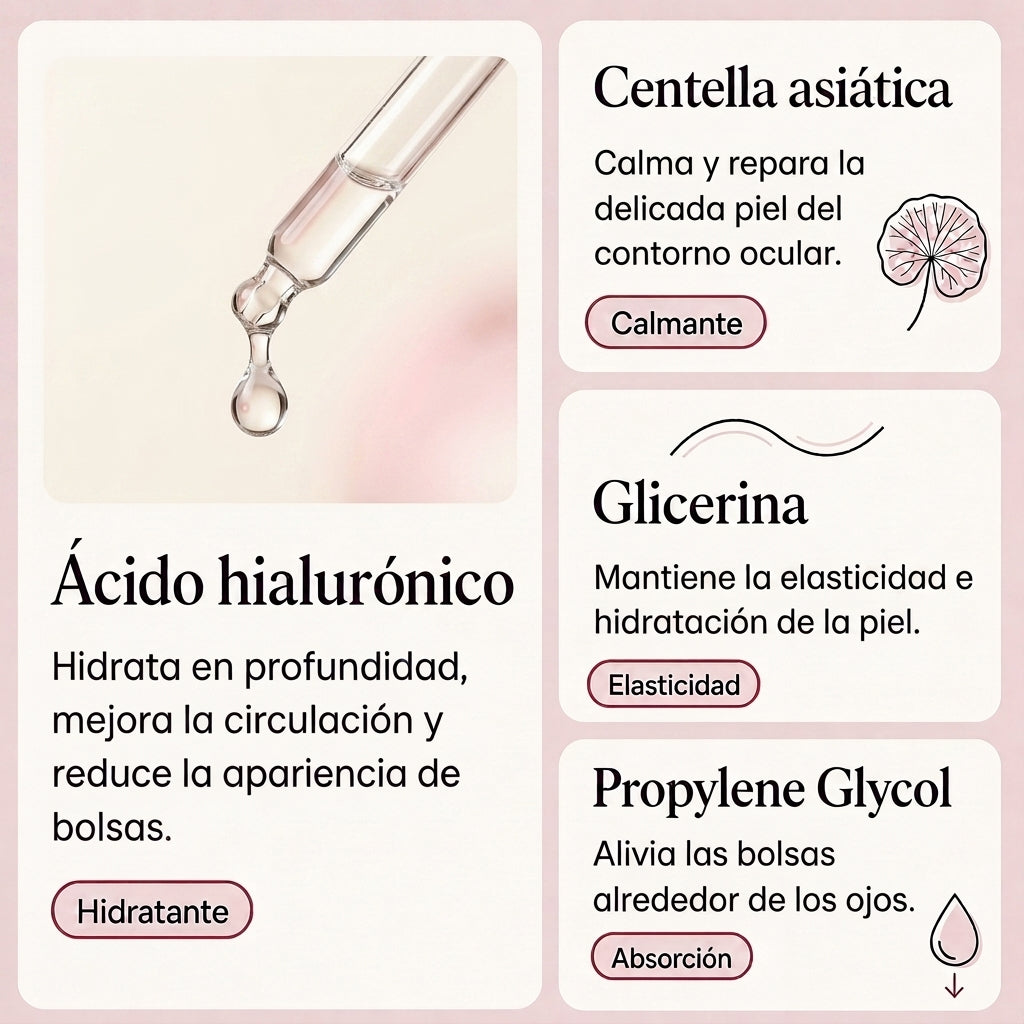 Miravelle™ — Sérum Eléctrico · Masajea, Hidrata y Borra Ojeras